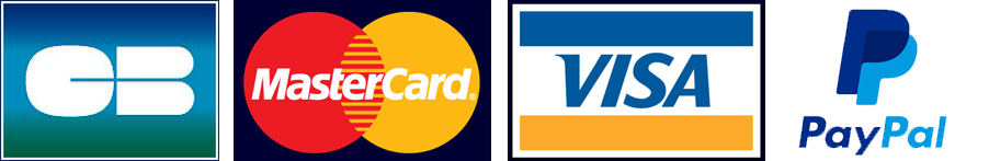 Paiement accepté par CB, Visa, Mastercard ou PayPal